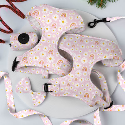 맞춤형 맞춤형 녹색 아보카도 패턴 폴리에스터 재료와 맞춤형 로고로 조정 가능한 야외 애완 동물 개 허리